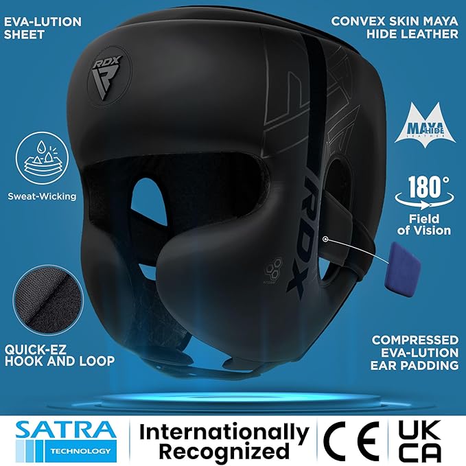 RDX Kids Boxing Headgear, MMA Training, Adjustable Padded Kara Muay Thai Juniors Head Gear