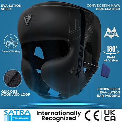 RDX Kids Boxing Headgear, MMA Training, Adjustable Padded Kara Muay Thai Juniors Head Gear
