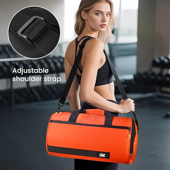 C&F BOGMOST Small Travel Duffel Bag,Compact Sports Small Gym Bag with Shoes Compartment,Lightweight