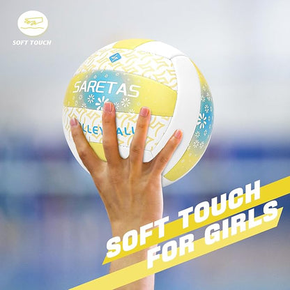 Beach/Water/Sand Volleyballs, Outdoor/Indoor Official Size, Soft Touch Volleyball for Beginners