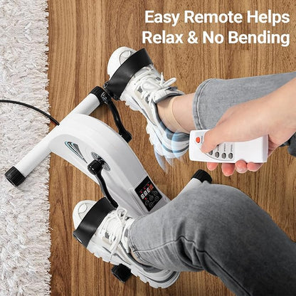 Motorized Mini Exercise Bike Pedal Exerciser for Seniors Rehab Training, LUBBYGIM Electric Under