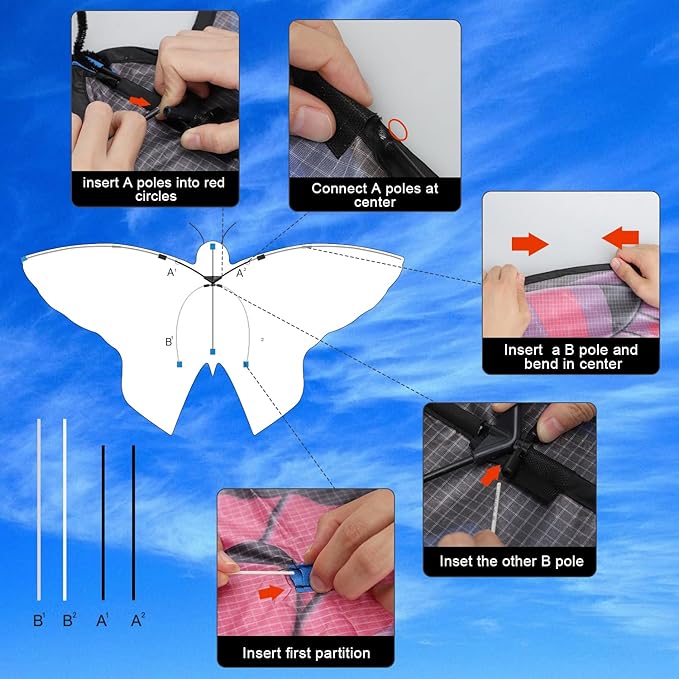 TOY Life Kites for Kids Ages 4-8 8-12, Large Butterfly Kites for Adults and Toddlers Age 3-5