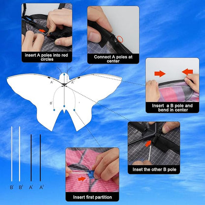 TOY Life Kites for Kids Ages 4-8 8-12, Large Butterfly Kites for Adults and Toddlers Age 3-5