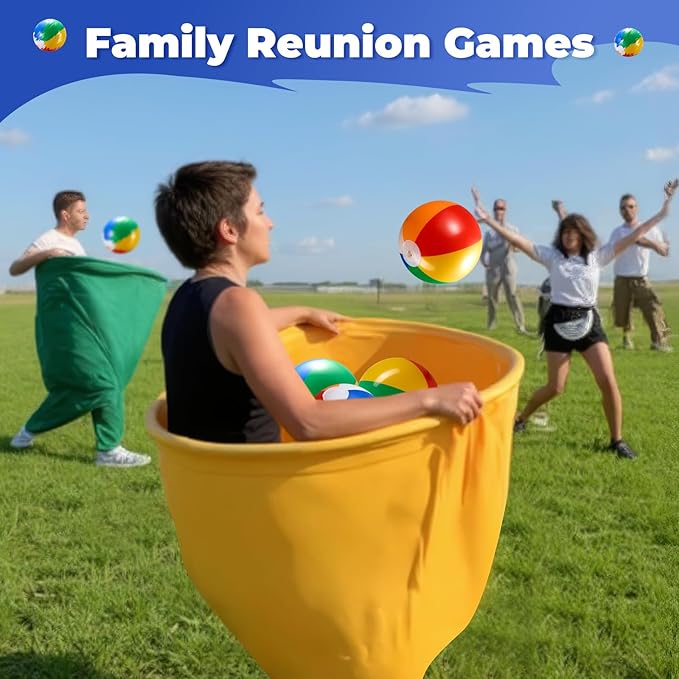 Granny Pants Yard Game Sets,4PCS Granny Pants Family Party Outdoor Games with Bouncy Balls for