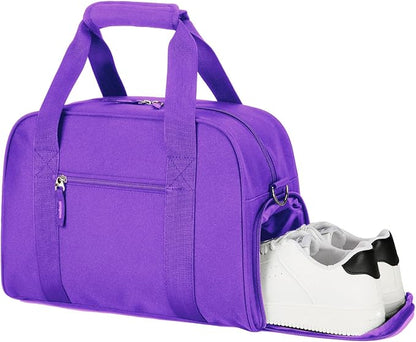 SeaRock 14 inch Small Gym Bag for Women & Men - Mini Duffle Bag Weekender & Overnight with Shoe