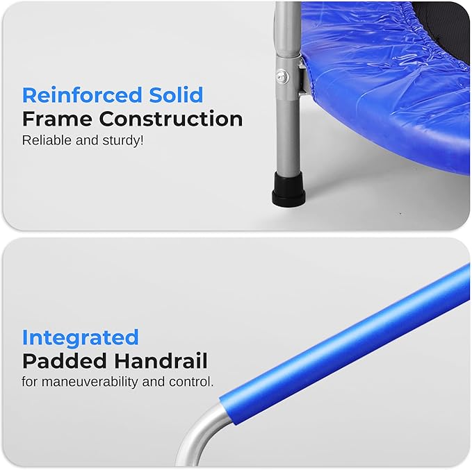 SereneLife 36/40" Foldable Mini Trampoline - Compact Fitness Trampoline for Kids Adults, Exercise
