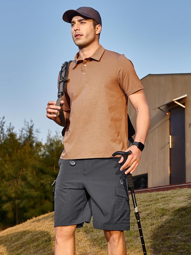 NORTHYARD Men's Cargo Hiking Shorts 9" Lightweight Outdoor Tactical Work Camping Sport Golf Casual