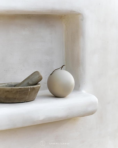 LAWA Sphere Candle - Beautiful Handmade Pillar Scented Soy Wax Elegant Aesthetic Candle