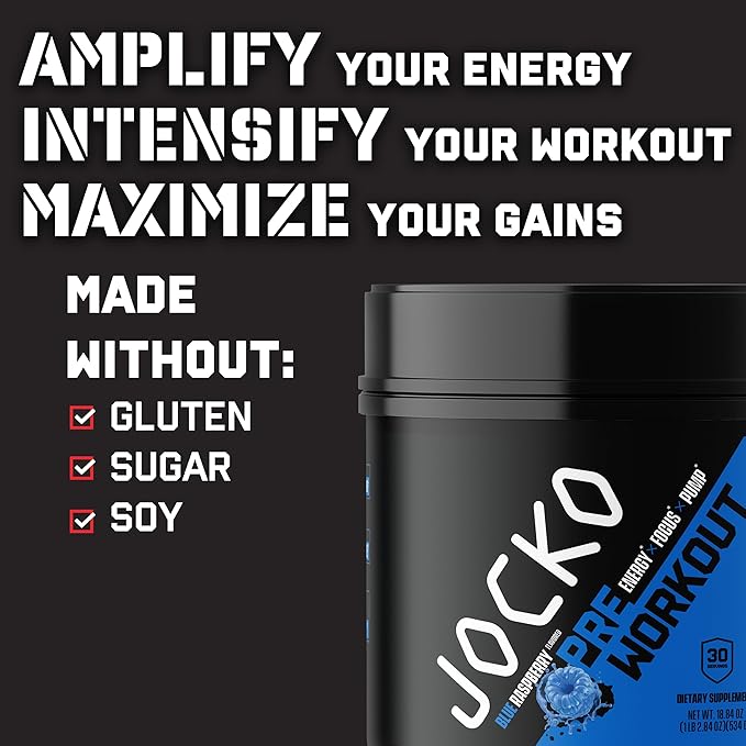 Jocko Fuel Ultimate Pre Workout Powder - Pre-Workout Energy Powder Drink for Men & Women - High
