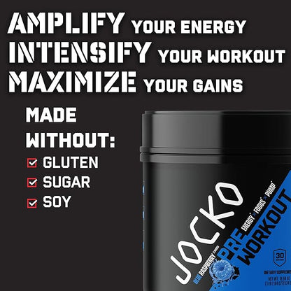Jocko Fuel Ultimate Pre Workout Powder - Pre-Workout Energy Powder Drink for Men & Women - High
