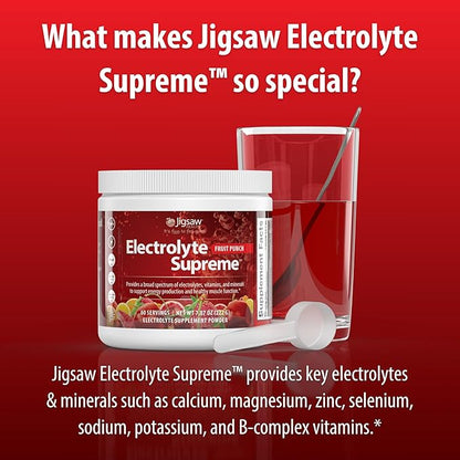 Jigsaw Health Electrolyte Supreme | Broad Spectrum of Electrolytes + Trace Minerals | Fruit Punch