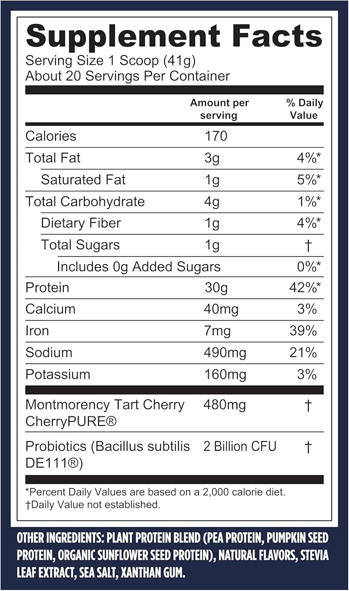 Vega Sport Vegan Protein Powder + Recovery - 30g Plant Based Protein per Serving, Vanilla, 20