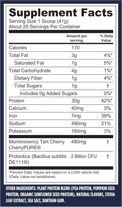 Vega Sport Vegan Protein Powder + Recovery - 30g Plant Based Protein per Serving, Vanilla, 20