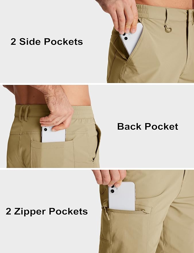 MAGCOMSEN Men's Hiking Cargo Shorts Quick Dry Lightweight 9" Golf Shorts Summer Casual Work Outdoor