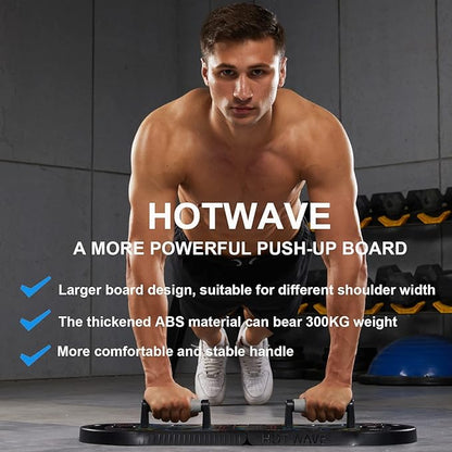 HOTWAVE Push Up Board Fitness, Portable Foldable 20 in 1 Push Up Bar at Home Gym, Pushup Handles