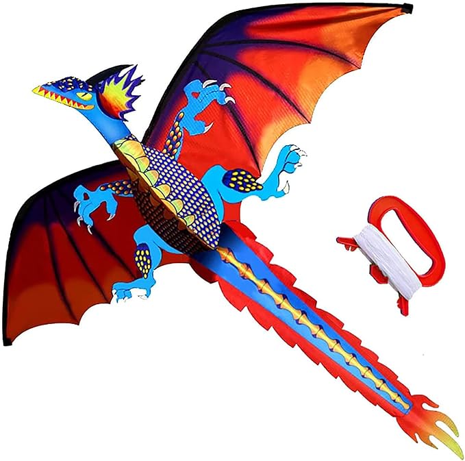 HENGDA KITE-Upgrade Classical Dragon Kite Stereoscopic Dragon Kites for Kids & Adults Easy to Fly