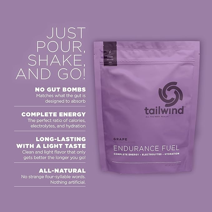 Tailwind Nutrition Endurance Fuel, Carbohydrate & Electrolyte Sports Drink Mix Powder, Gluten-Free