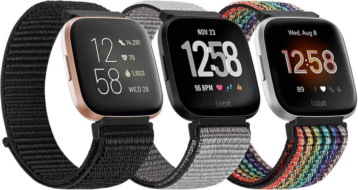 Tiptops 3 Pack Bands Compatible with Fitbit Versa 2/Fitbit Versa/Versa Lite/Versa SE for Women Men