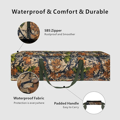 TOPDesign 46 Inch Extra Large Zippered Duffel Bag for Travel Camping Sports Equipment Storage