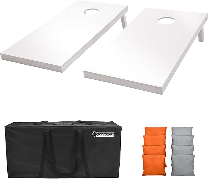 GoSports 4 ft x 2 ft Regulation Size Wooden Cornhole Boards Set - Includes Carrying Case and Over