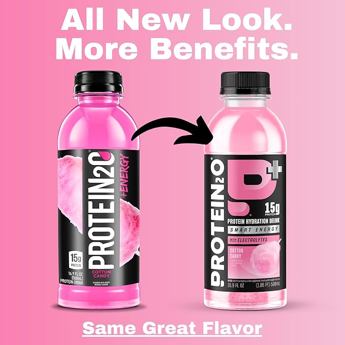Protein2o 15g Whey Protein Isolate Hydration Drink Plus Energy & Focus, 350mg of Electrolytes