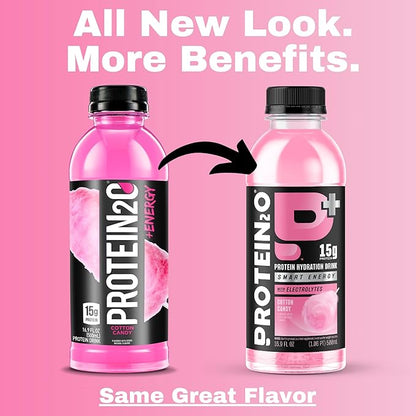 Protein2o 15g Whey Protein Isolate Hydration Drink Plus Energy & Focus, 350mg of Electrolytes