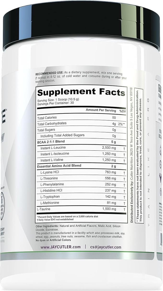 Cutler Nutrition Generate EAA and BCAA Powder: Best Branched Chain Amino Acids Supplement with