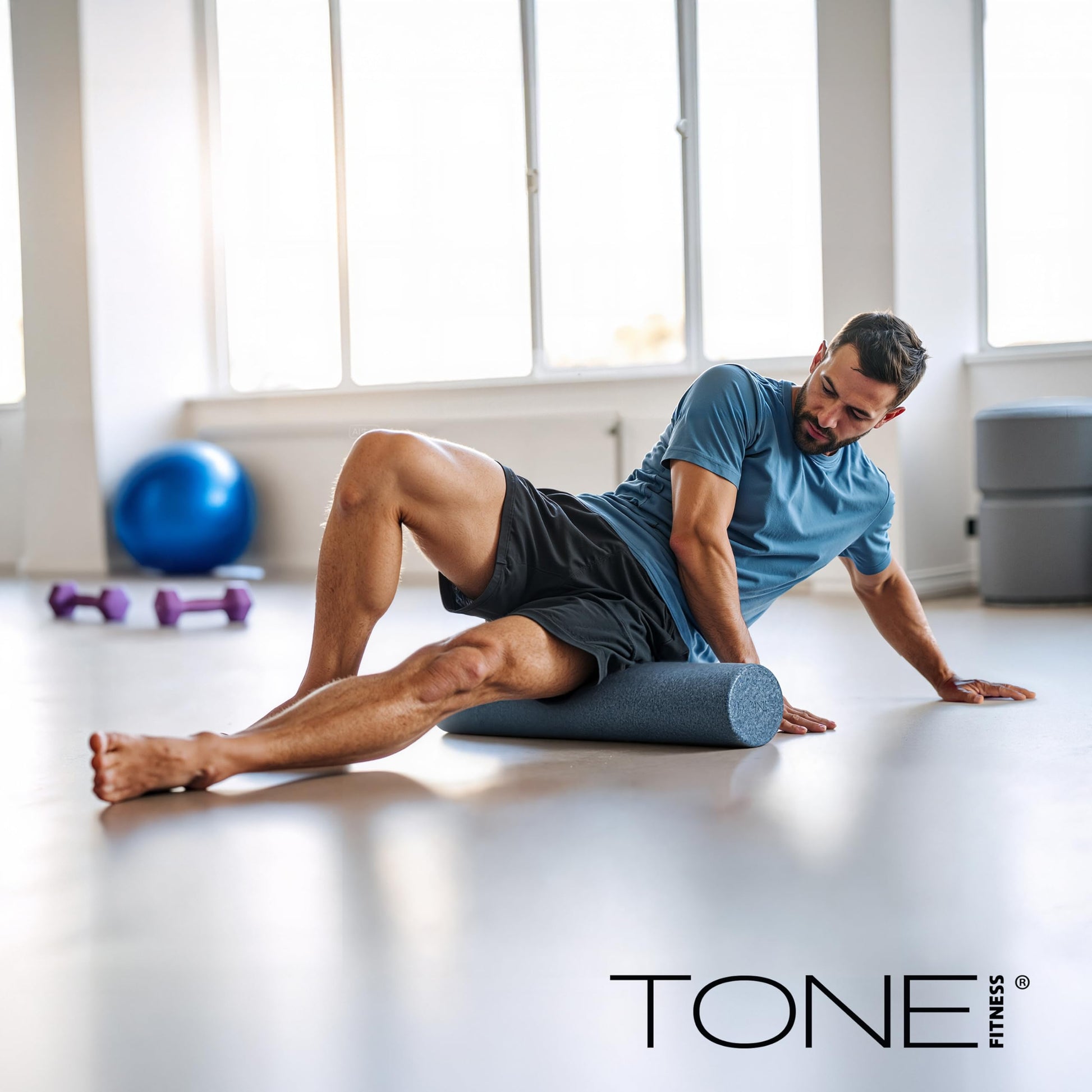 Tone Fitness High Density EPP Foam Exercise Foam Roller for Yoga, Pilates, Stretching, Massage, and