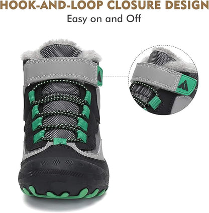 Mishansha Kids Hiking Boots Toddler Girls Boys Hiking Shoes Water-Resistant Anti-Collision Non-Slip