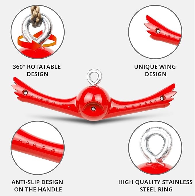 Ninja-Twister Swing Spins Set: Slackline Attachments - 360° Handle Twist-Spin Flips Toy Activate
