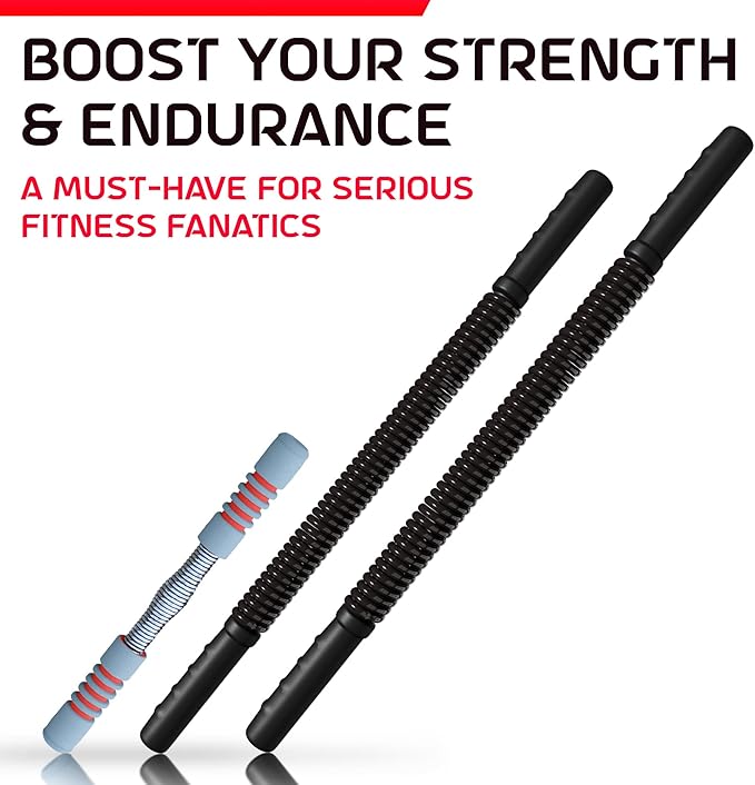 Zenooze's Power Twister Flex Bar, The Ultimate Upper Body Exercise Equipment for Strengthening Your