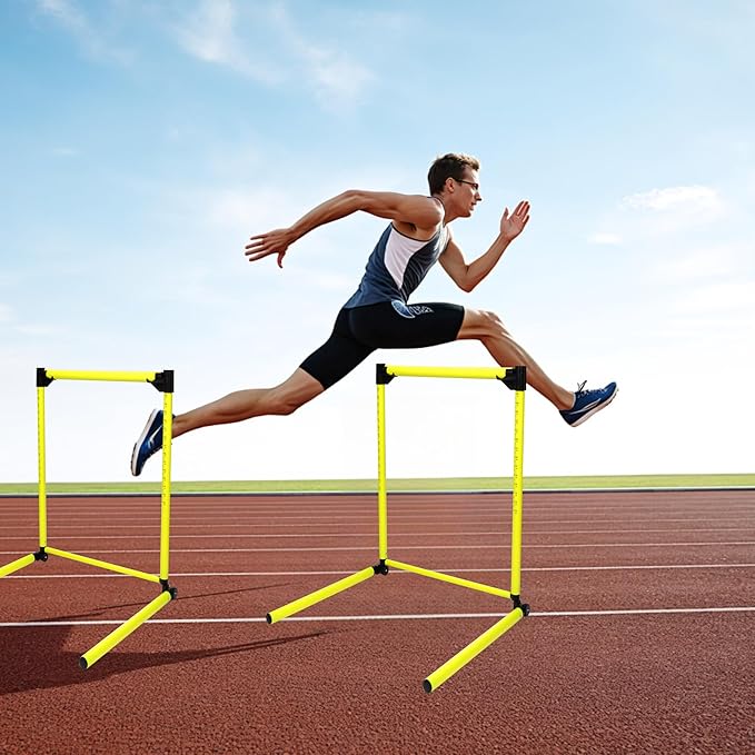 3 Pack Adjustable Height Hurdles Training Equipment, Agility Speed Jumping Training Equipment for