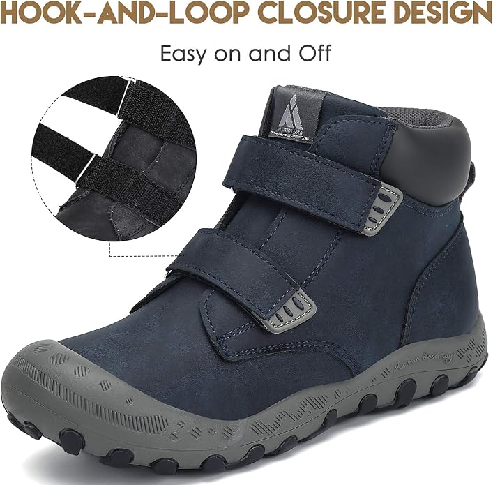 Mishansha Kids Hiking Boots Toddler Girls Boys Hiking Shoes Water-Resistant Anti-Collision Non-Slip