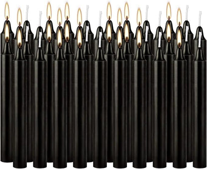 Set of 40 Black Candles ??Spell Chime Candles for Halloween, Rituals, Prayer, Birthdays