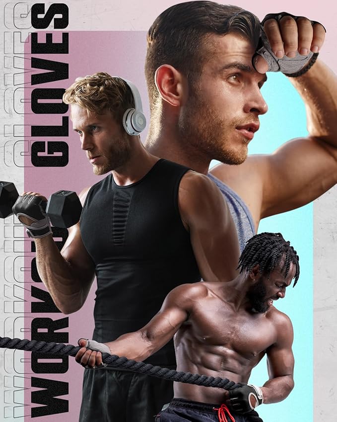 VINSGUIR Workout Gloves for Women and Men, Breathable Weight Lifting Gloves for Gym Exercise