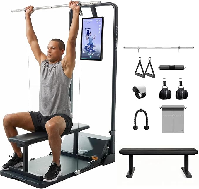 Gym Monster Smart Home Gym, Multifunctional Strength Training Machine, Smith Machine Power Cage