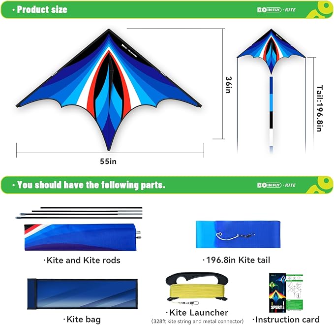 Triangular-Shaped Kite - Easy to Control, with an Eye-catching Design, it is Perfect for Outdoor