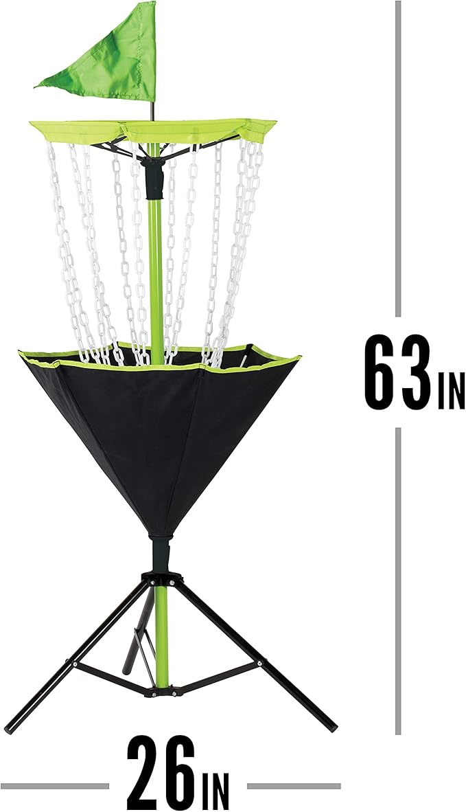 Franklin Sports Disc Golf Baskets - Portable Disc Golf Target with Chains Included - Disc Golf