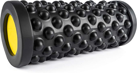 TRX Training Rev Myofascial Release Roller, Travel Massage Roller for Muscles, 14-Inch Round Foam
