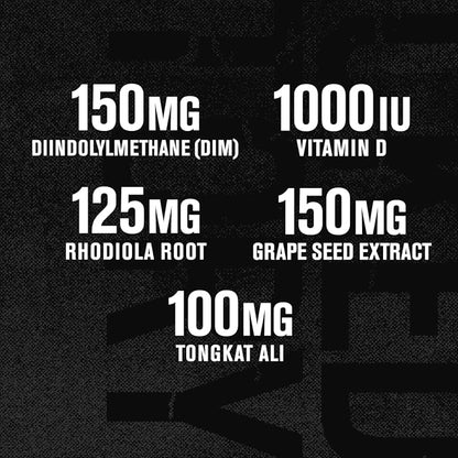 Jacked Factory Androsurge Estrogen Blocker for Men - Natural Testosterone Booster for Men &