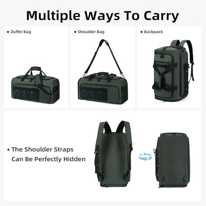 CLUCI Gym Bag for Men & Women, 35L Sports Duffle Bag for Travel,4 in 1 Weekender Bag,Overnight