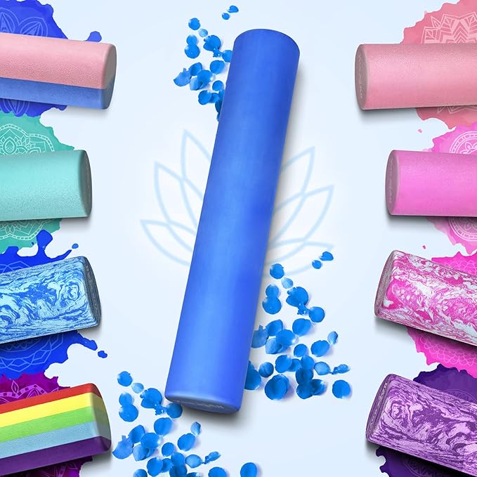 Yes4All EVA Firm Foam Roller for Back - Round Back Roller for Exercise, Yoga & Pilates 12/18/24/36