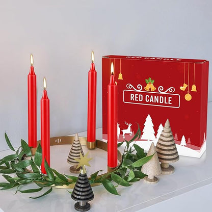 Set of 20 Red Candles ?“Spell Chime Candles for Christmas,Household, Wedding, Rituals, Prayer