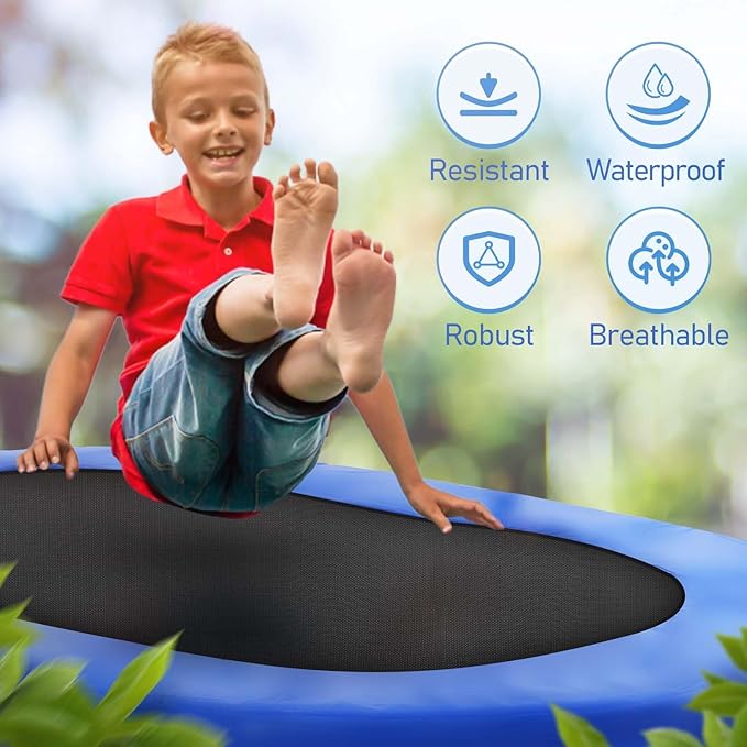 ANCHEER 56'' Foldable Mini Trampoline with Adjustable Handle - Indoor/Outdoor Rebounder for Kids &