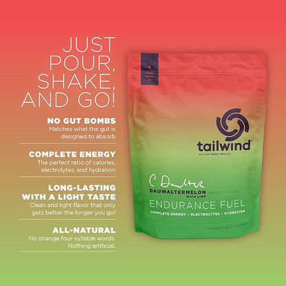 Tailwind Nutrition Endurance Fuel, Carbohydrate & Electrolyte Sports Drink Mix Powder, Gluten-Free