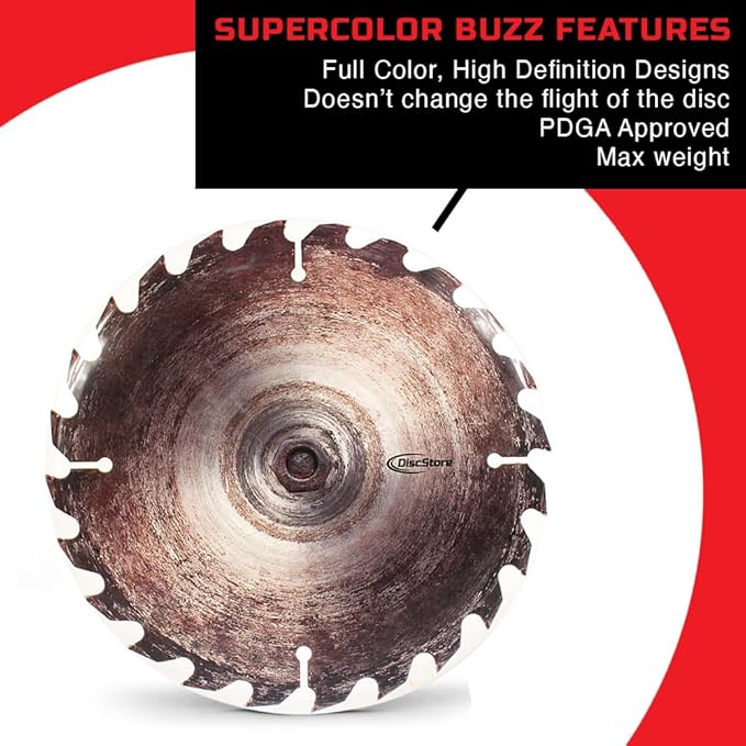 Discraft ESP Buzzz Supercolor Midrange Disc Golf Disc - Custom Design Discraft Discs - Straight