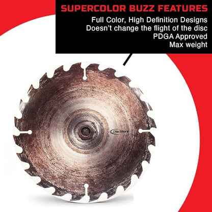 Discraft ESP Buzzz Supercolor Midrange Disc Golf Disc - Custom Design Discraft Discs - Straight