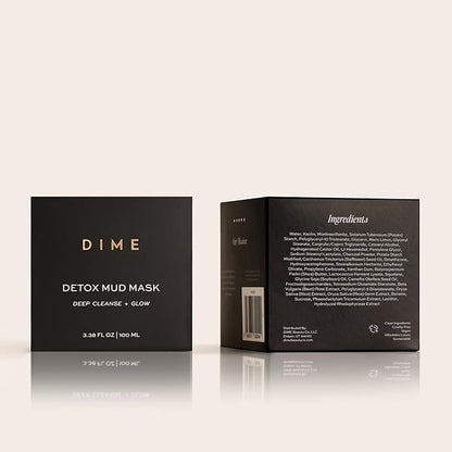 Dime Beauty Detox Mud Mask with Dead Sea Mud, Self Care Facial Mask that Nourishes and Brightens