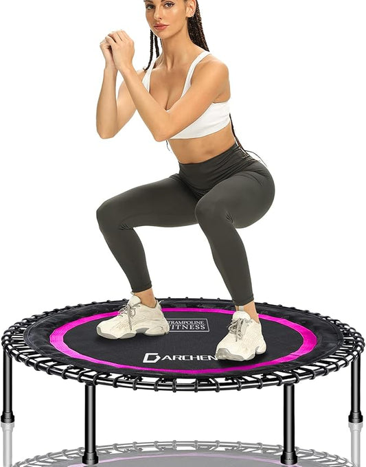 DARCHEN 450 lbs Mini Trampoline for Adults, Indoor Small Rebounder Exercise Trampoline for Workout