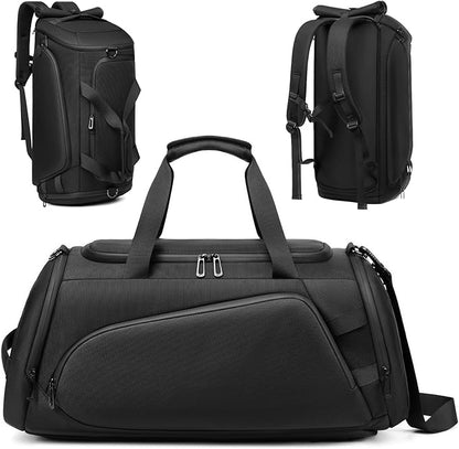 Duffle Bag for Travel, Carry on Gym Bag for Men, Waterproof Sport Bags with Shoe Compartment, 40L